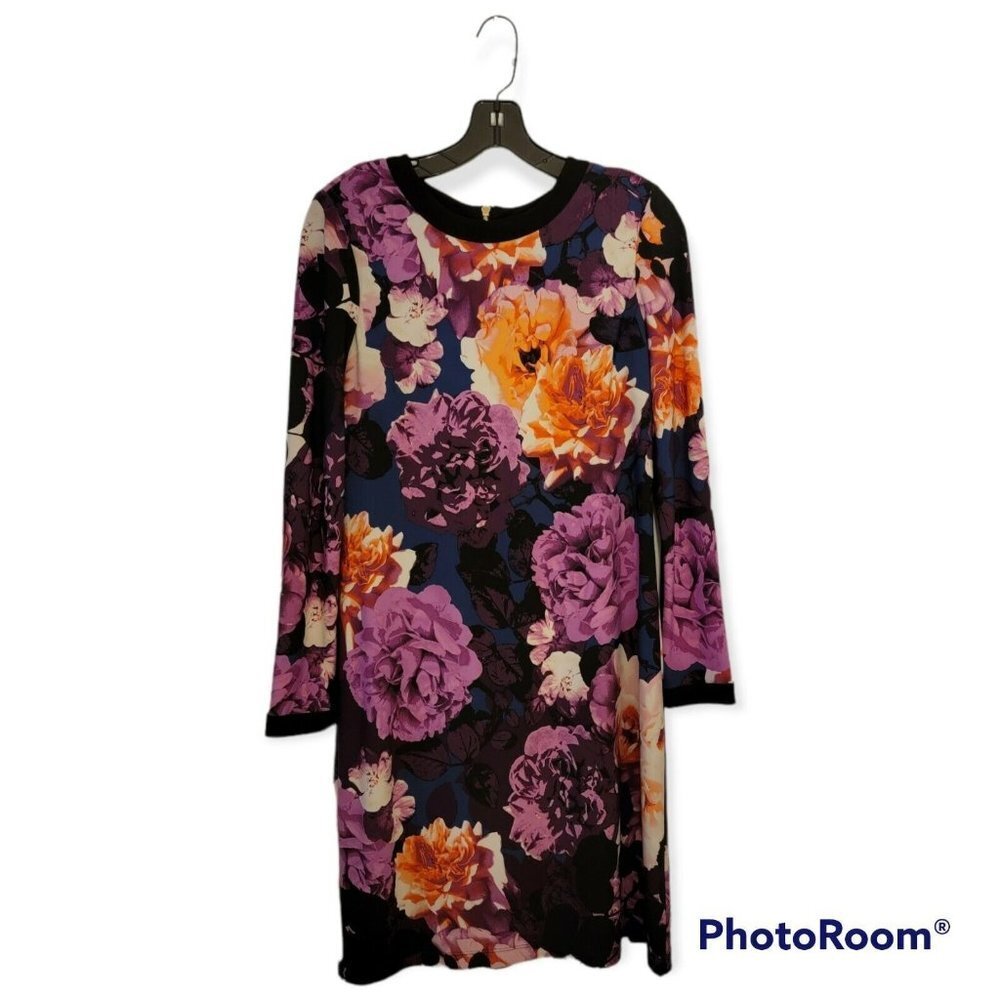 Eliza J FLoral Print Dress Longsleeve Sheath Dress 6